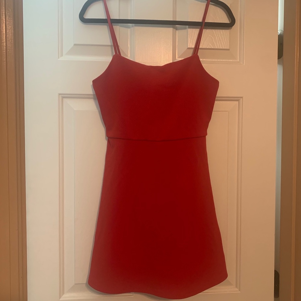 Classic Red Cocktail Dress fit flare style